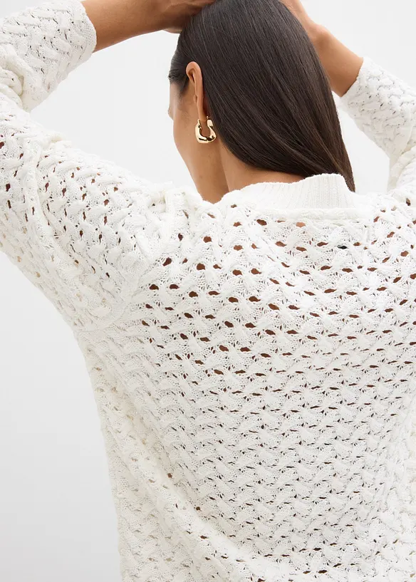 Genser med hullm&oslash;nster, bonprix