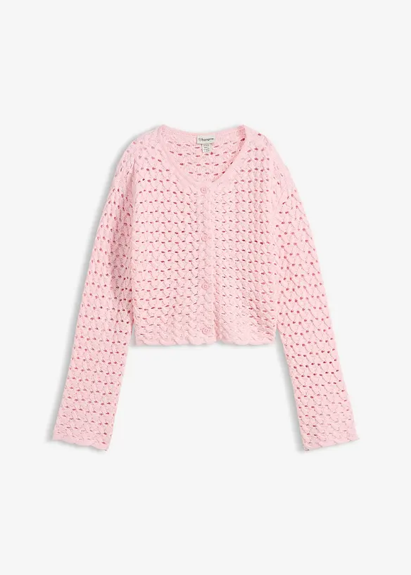 Strikket bolero med hullm&oslash;nster, bonprix