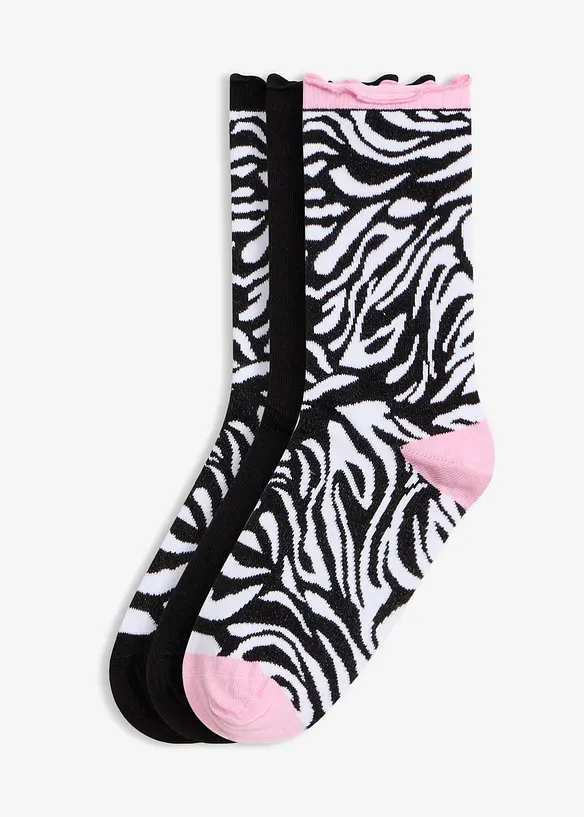 Sokker med &oslash;kologisk bomull (3-pack), bonprix