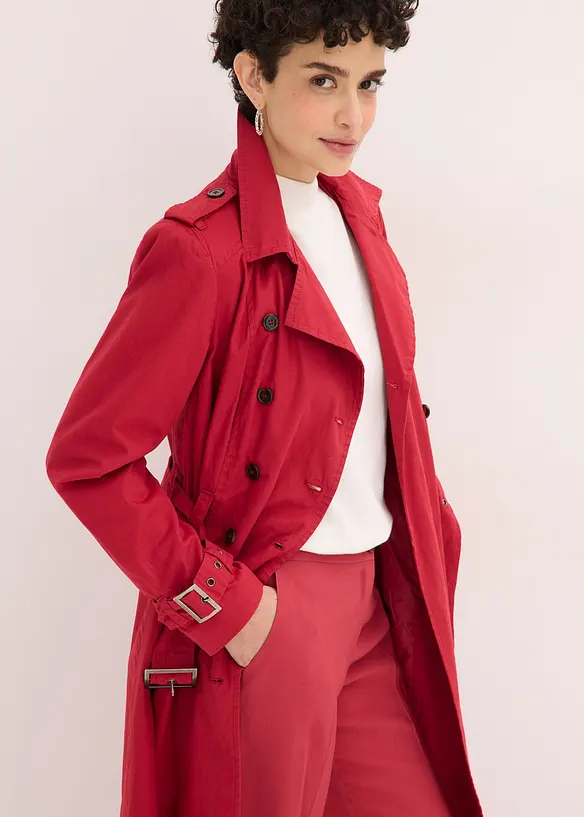 Bukse i lett viskosemateriale med vide ben, bonprix