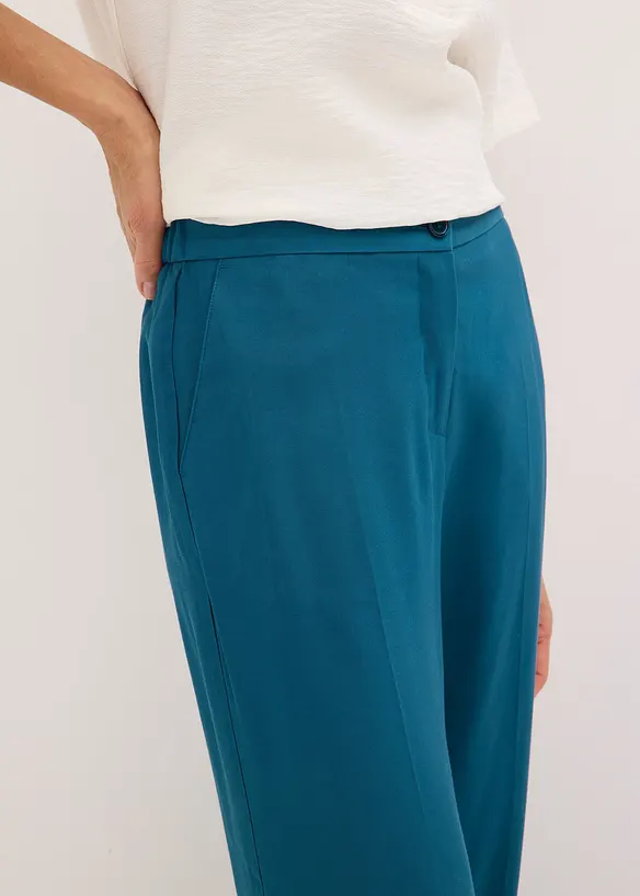 Bukse i lett viskosemateriale med vide ben, bonprix