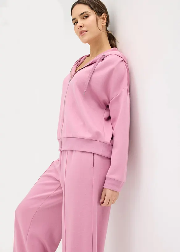 Kosedress i scubamateriale, litt kortere overdel, bonprix