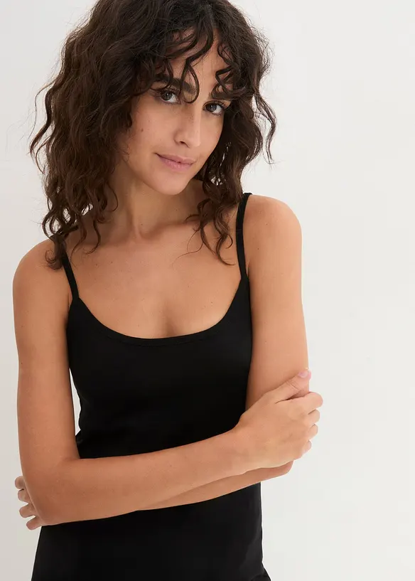 Singlet i 100% bomull (3-pack), bonprix