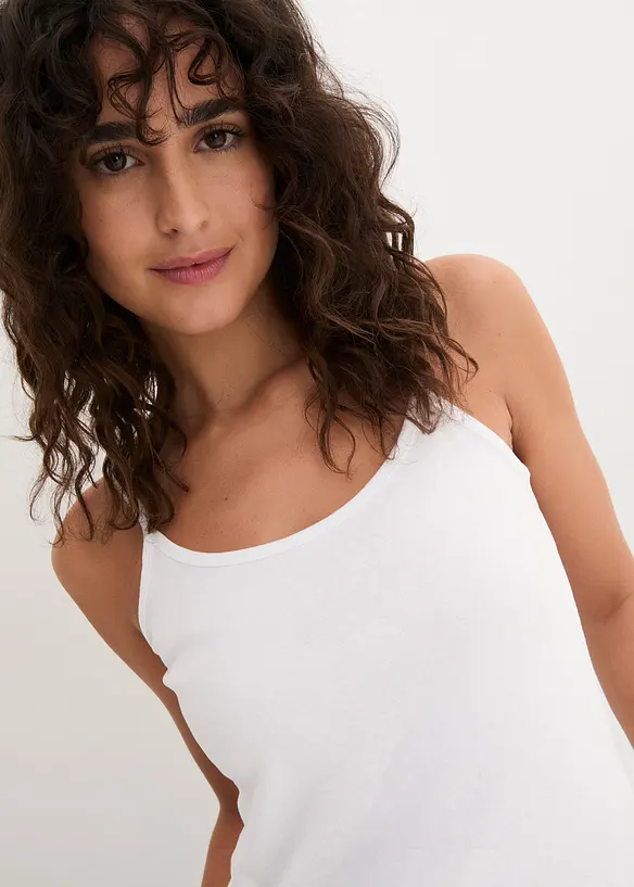 Singlet i 100% bomull (3-pack), bonprix