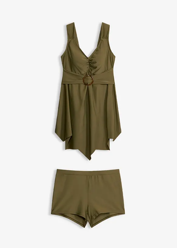 Lang tankini med brede stropper (2-delt sett), bonprix
