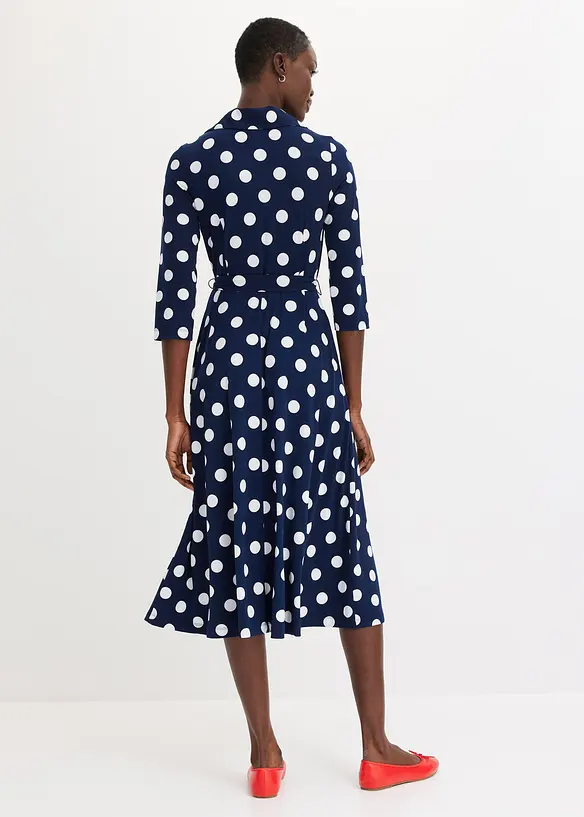 Skjortekjole med knytebelte, bonprix