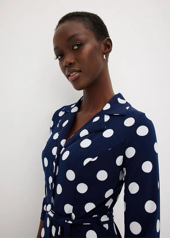 Skjortekjole med knytebelte, bonprix