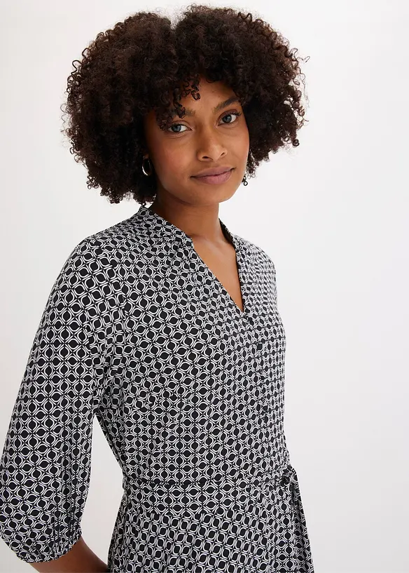 Trikotkjole med knytebelte (2-pack), bonprix