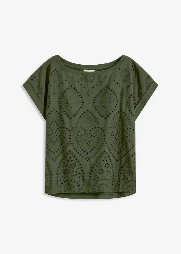 Topp med hullblonder, bonprix