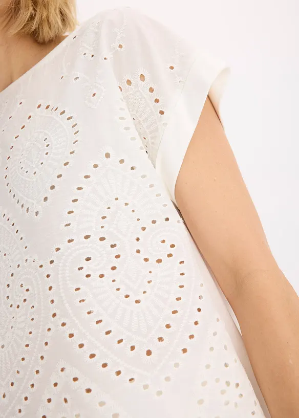 Topp med hullblonder, bonprix