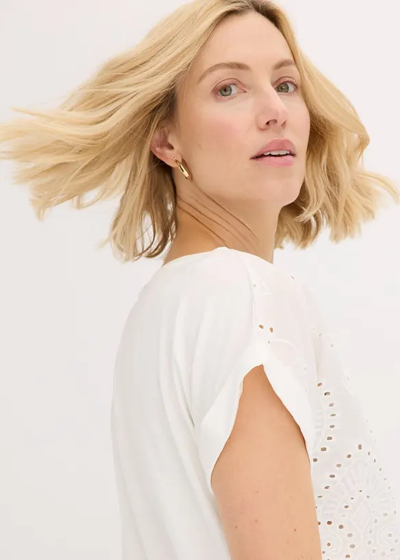 Topp med hullblonder, bonprix