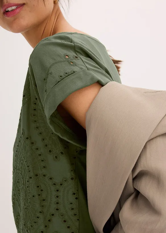 Topp med hullblonder, bonprix