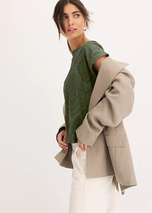 Topp med hullblonder, bonprix