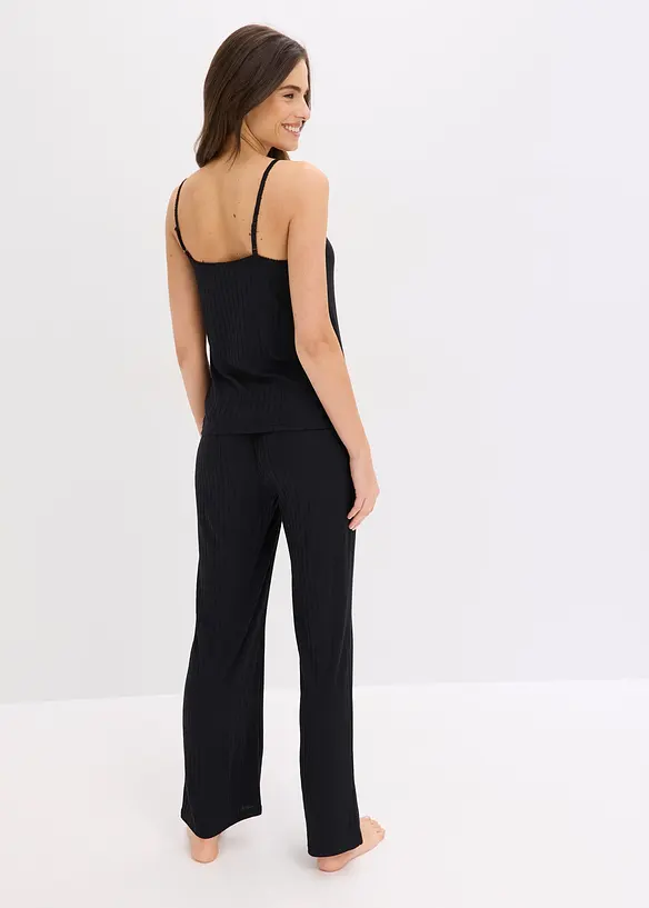 Pyjamas i myk pointelle, bonprix