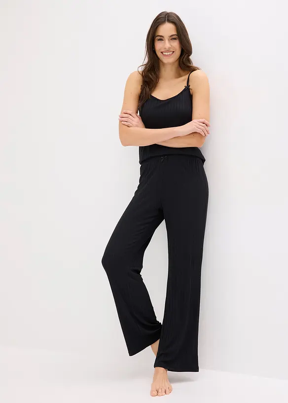 Pyjamas i myk pointelle, bonprix
