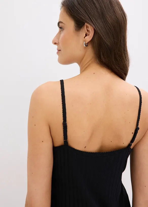 Pyjamas i myk pointelle, bonprix