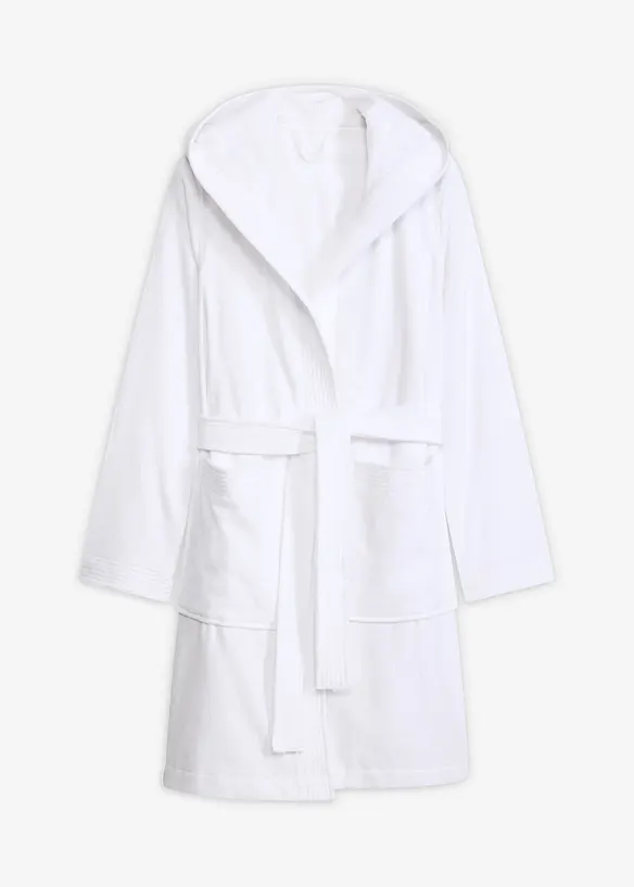 Badek&aring;pe i frott&eacute; med hette av 100% bomull, bonprix