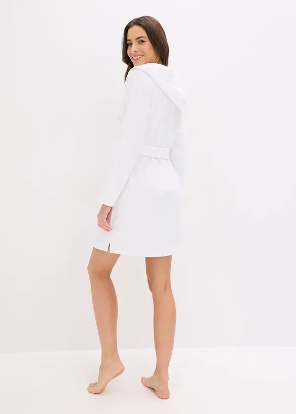 Badek&aring;pe i frott&eacute; med hette av 100% bomull, bonprix