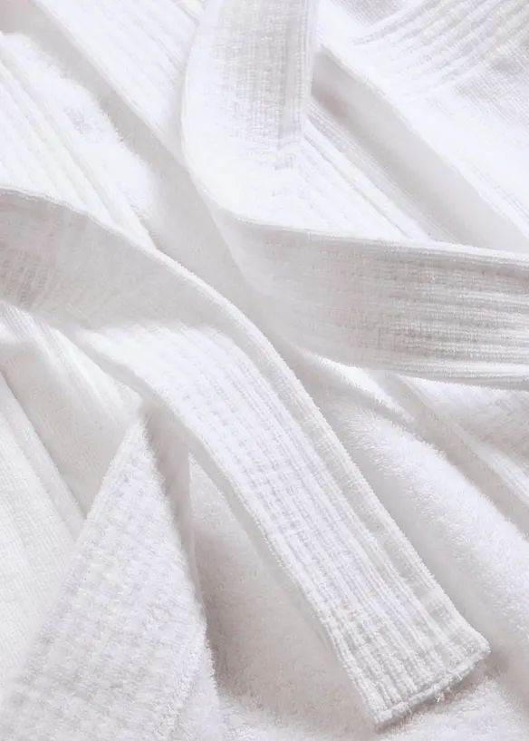 Badek&aring;pe i frott&eacute; med hette av 100% bomull, bonprix