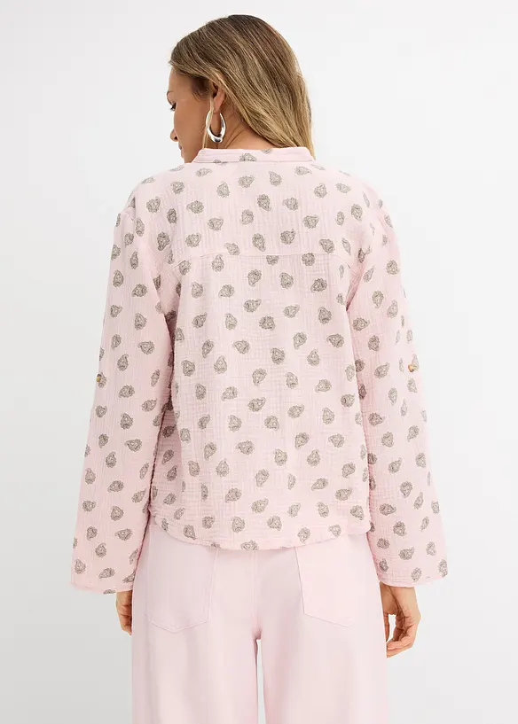Oversized bluse i luftig musselin, bonprix