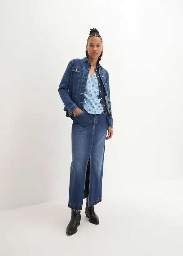 Oversized bluse i luftig musselin, bonprix