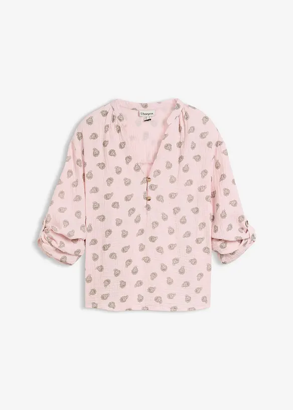 Oversized bluse i luftig musselin, bonprix