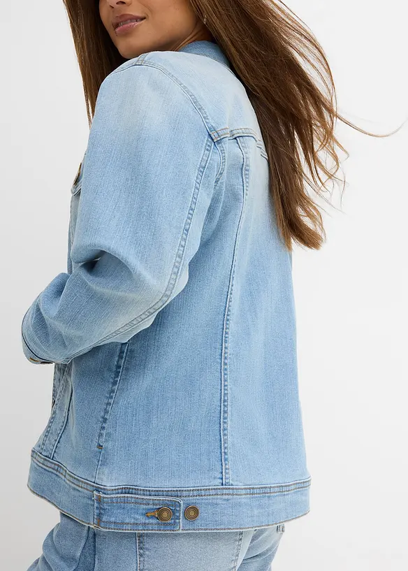 Stretch-jeansjakke, basic, bonprix