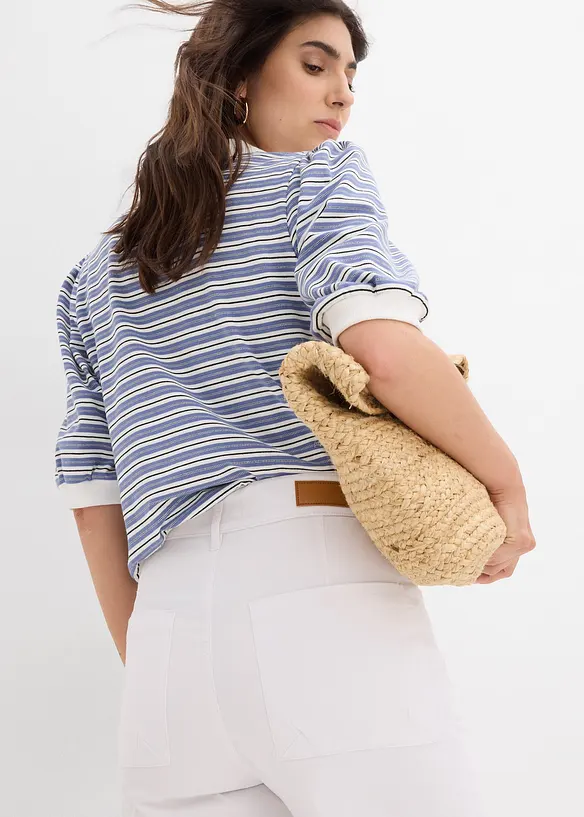 Wide Leg-jeans, High Waist, cropped, bonprix