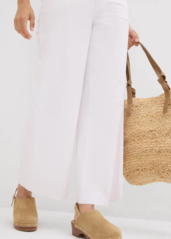 Wide Leg-jeans, High Waist, cropped, bonprix