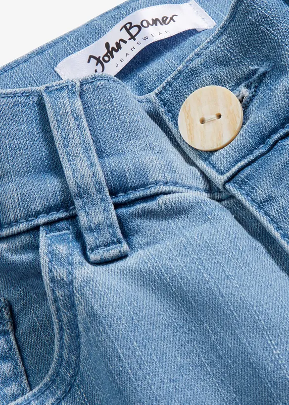 Wide Leg-jeans, High Waist, cropped, bonprix