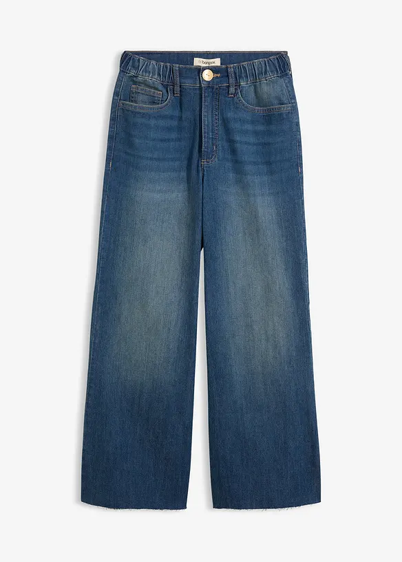 Wide Leg-jeans, High Waist, cropped, bonprix