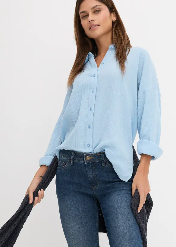 Slim Fit-jeans Mid Waist, Cropped, bonprix