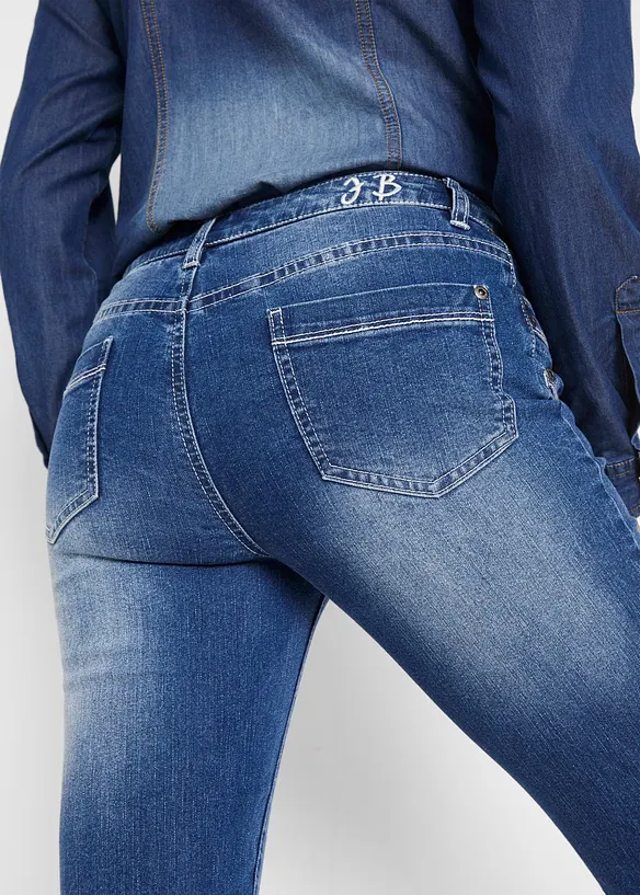 Straight-jeans Mid Waist, cropped, bonprix