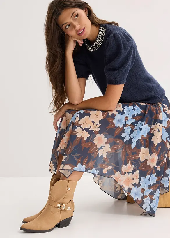 Genser med strass-applikasjon, bonprix