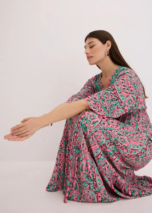 Maxikjole i lett viskose, bonprix