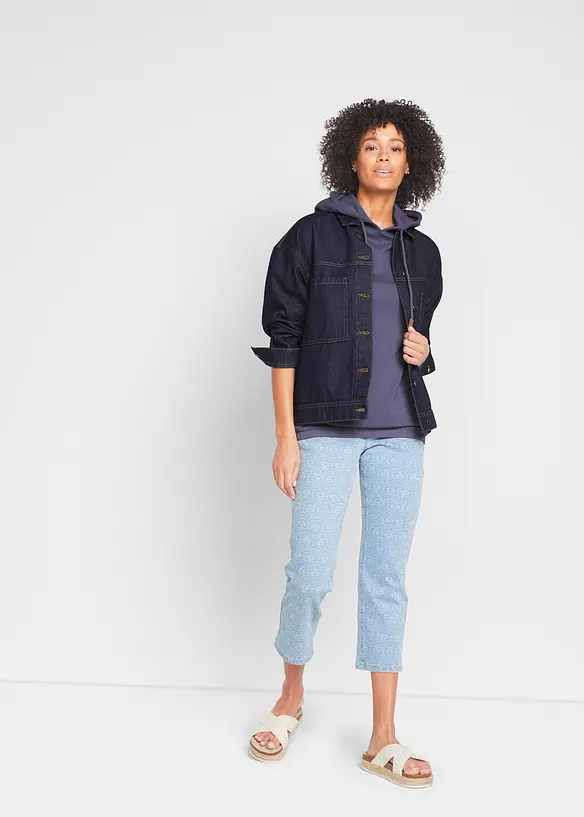 Hettegenser i bomullsmiks, bonprix