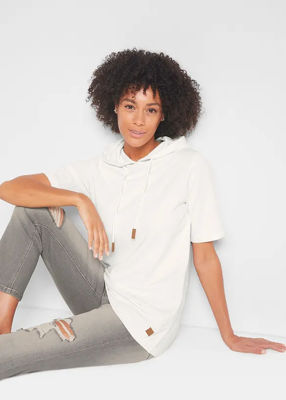 Hettegenser i bomullsmiks, bonprix