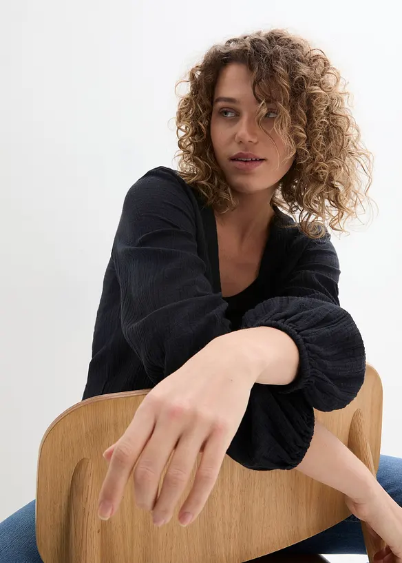 Bolero i musselin, bonprix