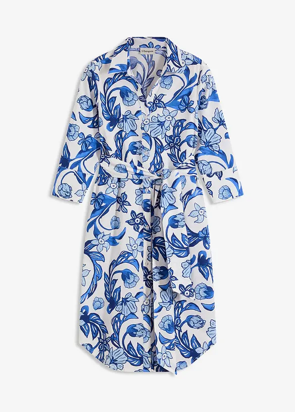 Skjortekjole i bomullsmiks, bonprix