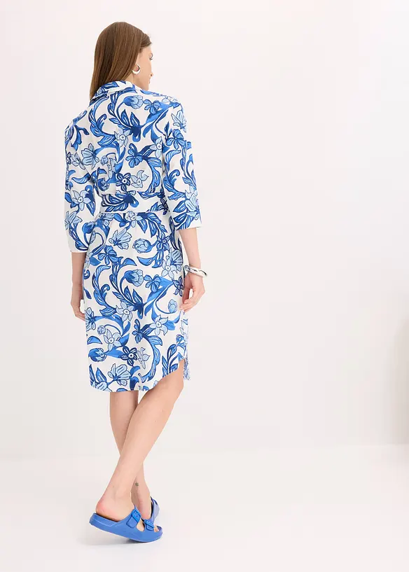 Skjortekjole i bomullsmiks, bonprix