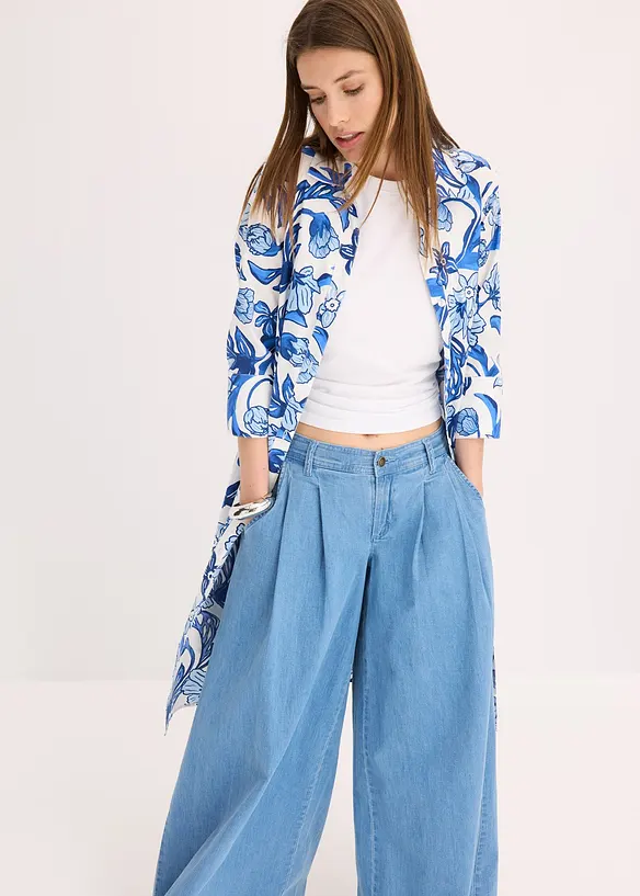 Skjortekjole i bomullsmiks, bonprix