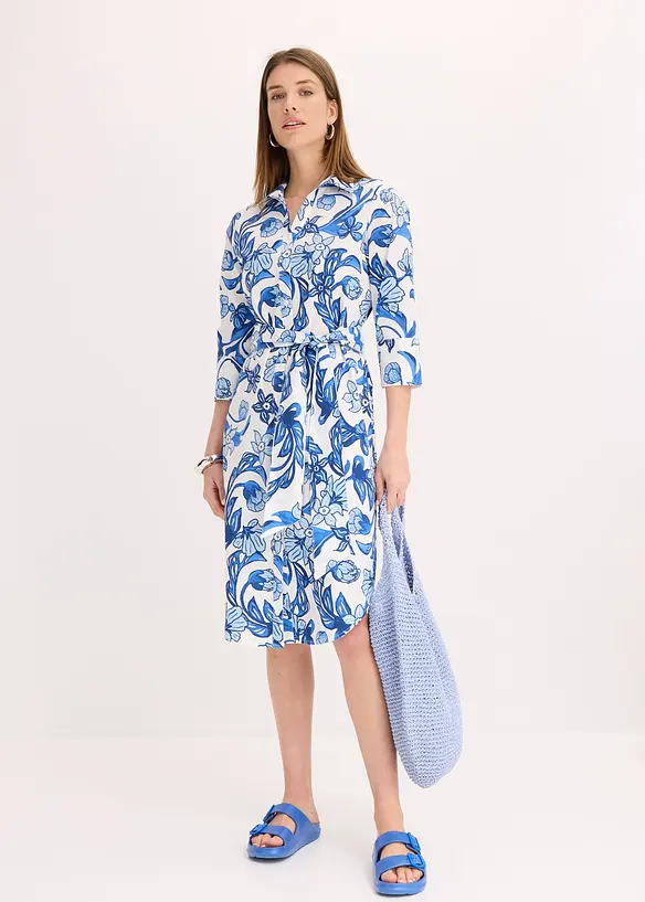 Skjortekjole i bomullsmiks, bonprix