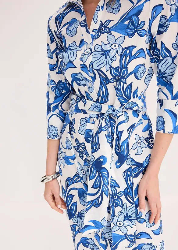 Skjortekjole i bomullsmiks, bonprix