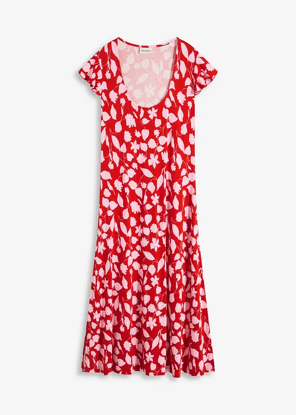 Jerseykjole i myk viskosemiks med trykt m&oslash;nster, bonprix