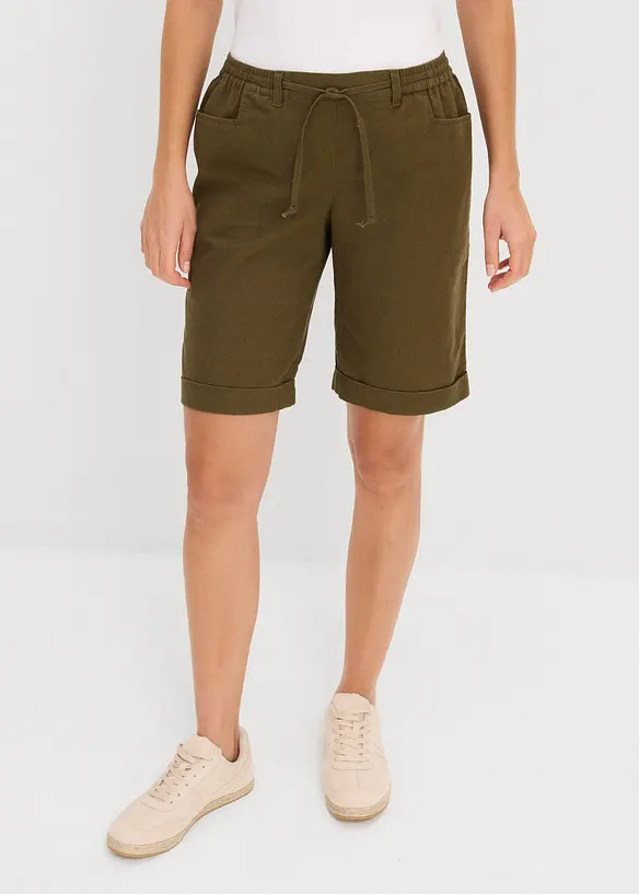 Bermudashorts med lin, bonprix