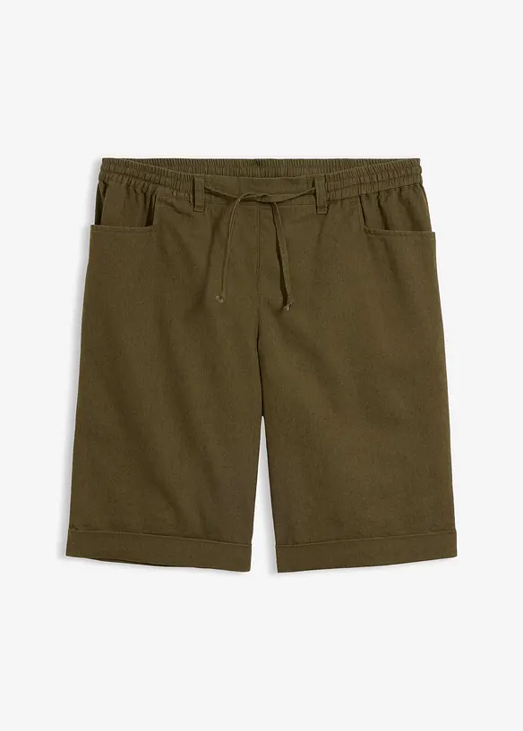 Bermudashorts med lin, bonprix