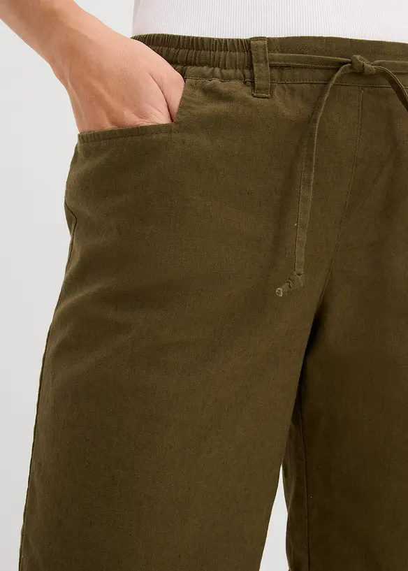 Bermudashorts med lin, bonprix