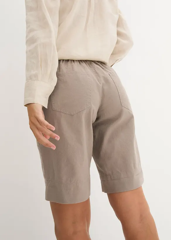 Bermudashorts med lin, bonprix