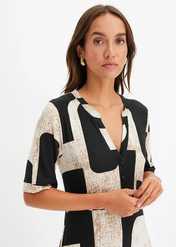 Maxikjole i myk viskosemiks, bonprix