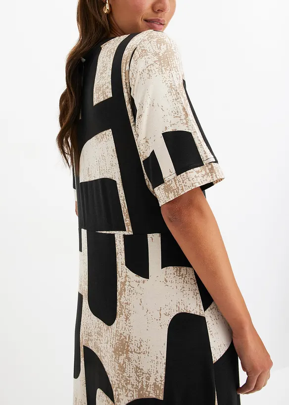 Maxikjole i myk viskosemiks, bonprix